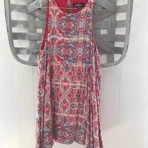 Lulus red boho swing dress •  medium